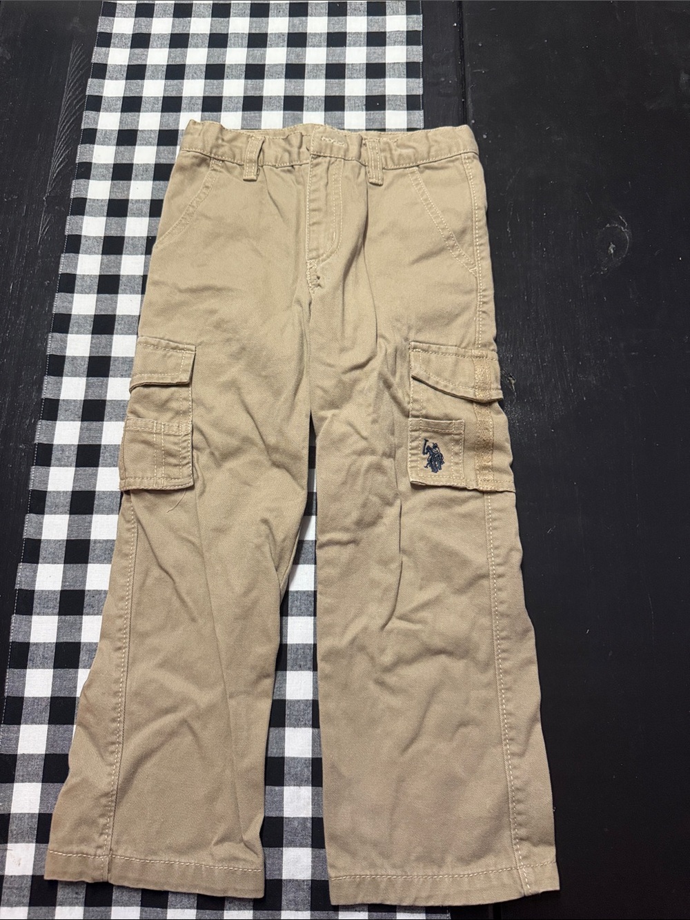 Kids Khaki Cargo Pants - Casual Utility Style